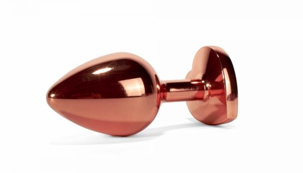 X-MEN Secret Shine Metal Butt Plug Rose Gold Heart L #3 | ViPstore.hu - Erotika webáruház