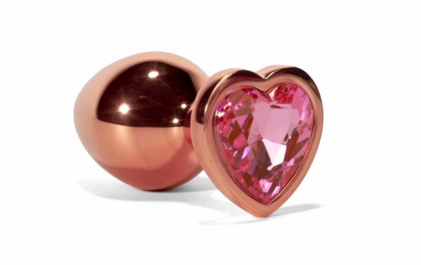 X-MEN Secret Shine Metal Butt Plug Rose Gold Heart L #4 | ViPstore.hu - Erotika webáruház