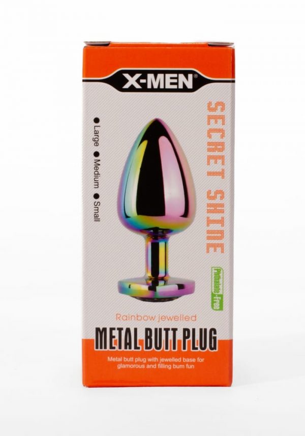 X-MEN Secret Shine Metal Butt Plug Rainbowheart L ViPstore.hu - Erotika Webáruház - Szexshop