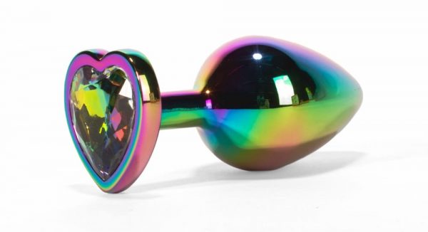 X-MEN Secret Shine Metal Butt Plug Rainbowheart L ViPstore.hu - Erotika Webáruház - Szexshop 4
