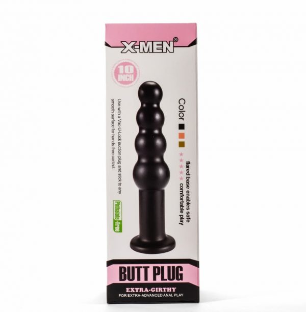 X-Men 10" Extra Girthy Butt Plug Black II ViPstore.hu - Erotika Webáruház - Szexshop