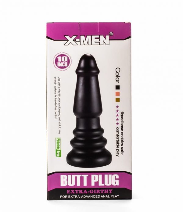 X-Men 10" Extra Girthy Butt Plug Black III #1 | ViPstore.hu - Erotika webáruház