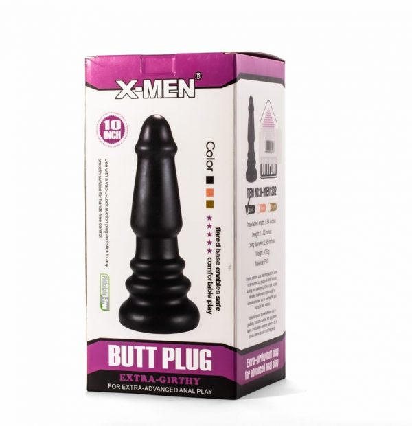 X-Men 10" Extra Girthy Butt Plug Black III #2 | ViPstore.hu - Erotika webáruház