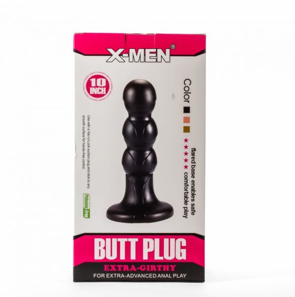 X-Men 10" Extra Girthy Butt Plug Black V ViPstore.hu - Erotika Webáruház - Szexshop