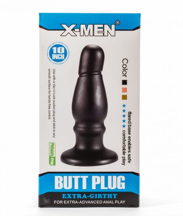 X-Men 10" Extra Girthy Butt Plug Black VII #1 | ViPstore.hu - Erotika webáruház