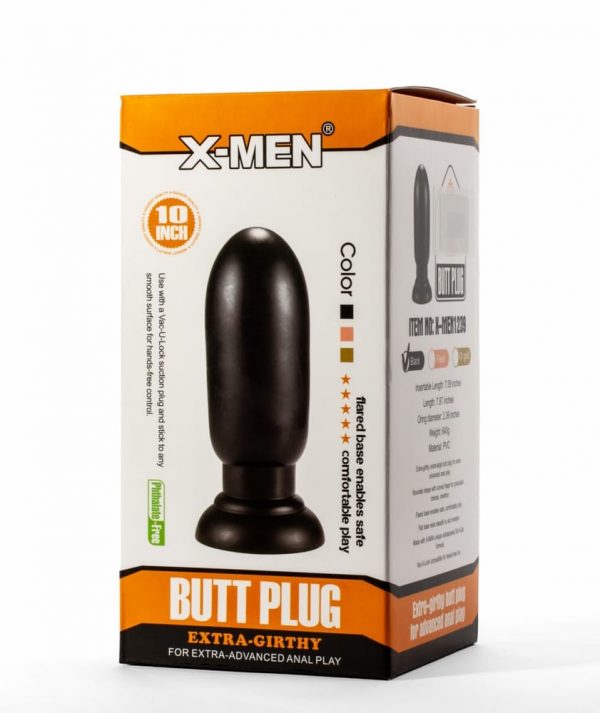 X-Men 7.87" Extra Girthy Butt Plug Black #2 | ViPstore.hu - Erotika webáruház