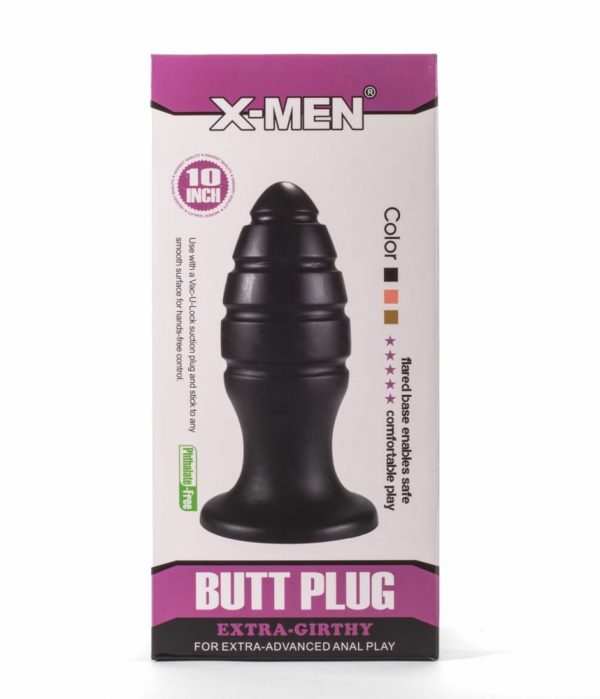 X-Men 10" Extra Girthy Butt Plug Black VIII #1 | ViPstore.hu - Erotika webáruház