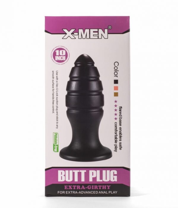 X-Men 10" Extra Girthy Butt Plug Black VIII ViPstore.hu - Erotika Webáruház - Szexshop