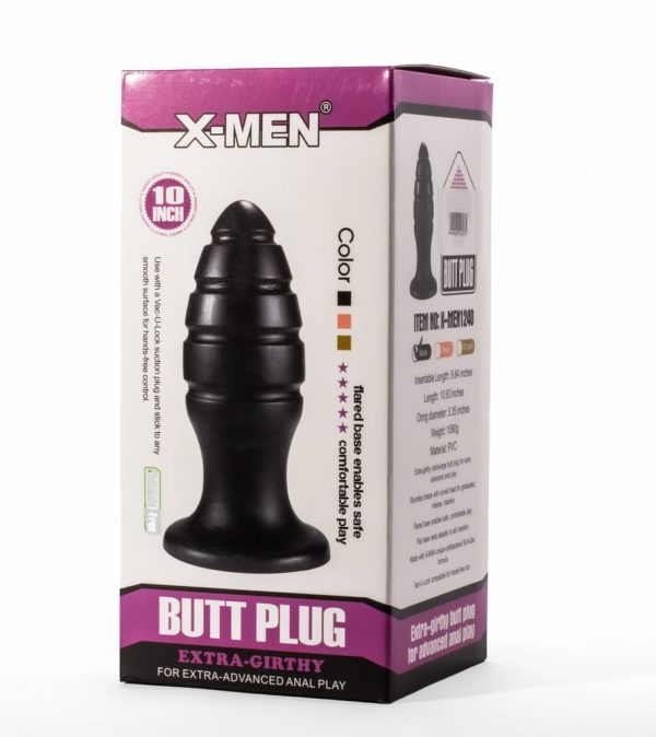 X-Men 10" Extra Girthy Butt Plug Black VIII #2 | ViPstore.hu - Erotika webáruház