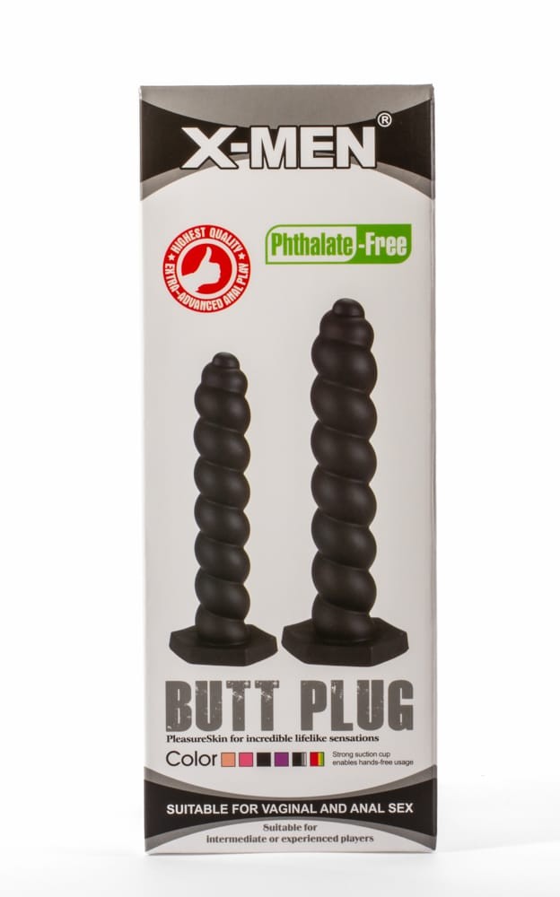 X-Men 7.87" Silicone Butt Plug Black S #1 | ViPstore.hu - Erotika webáruház