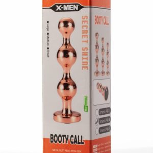 X-Men Secret Shine Booty Call Metal Butt Plug with Gem Gold M ViPstore.hu - Erotika Webáruház - Szexshop 2