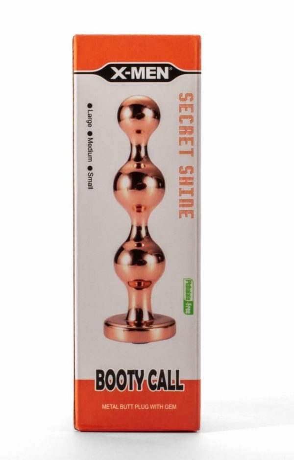 X-Men Secret Shine Booty Call Metal Butt Plug with Gem Gold S ViPstore.hu - Erotika Webáruház - Szexshop