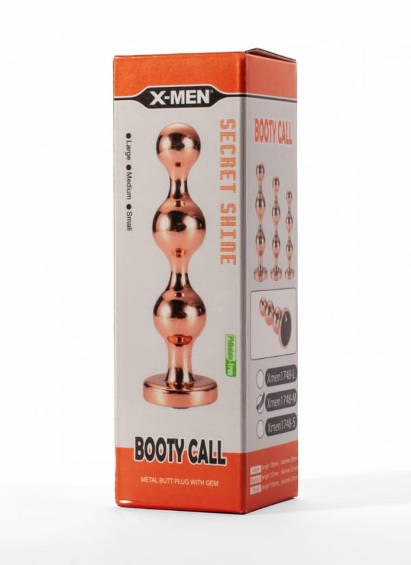 X-Men Secret Shine Booty Call Metal Butt Plug with Gem Gold L #2 | ViPstore.hu - Erotika webáruház