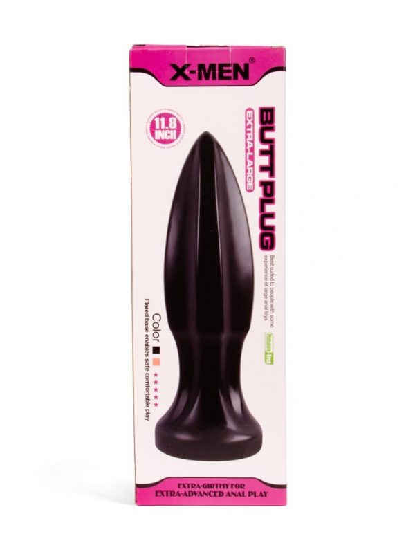 X-MEN 11.8 inch Butt Plug Black #1 | ViPstore.hu - Erotika webáruház