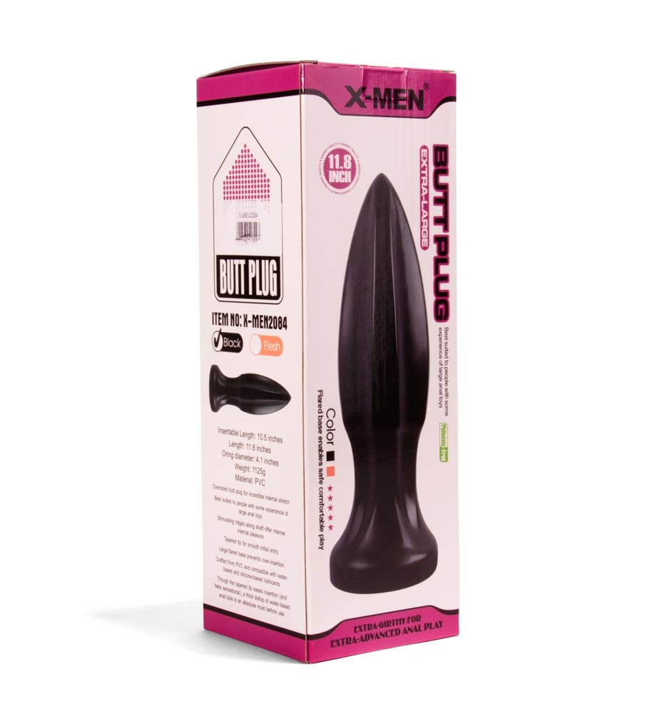 X-MEN 11.8 inch Butt Plug Black #2 | ViPstore.hu - Erotika webáruház