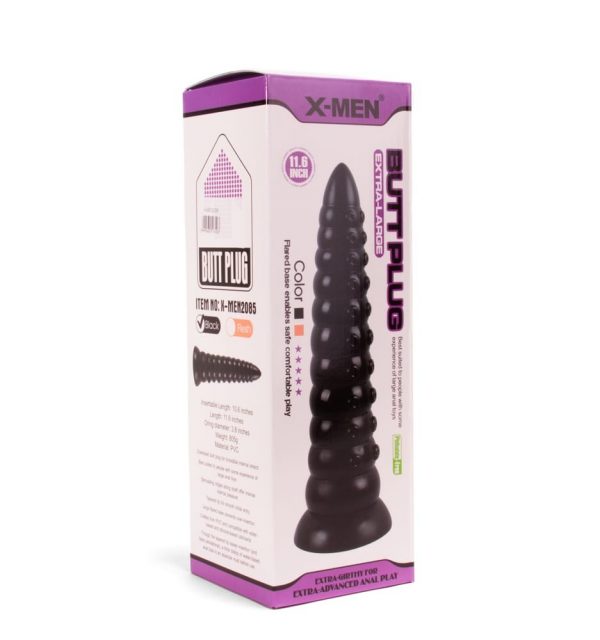 X-MEN 11.6 inch Butt Plug Black #2 | ViPstore.hu - Erotika webáruház