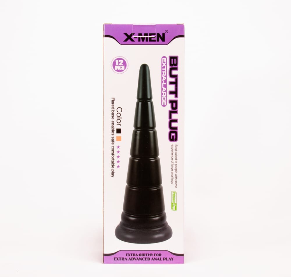 X-MEN 12 inch Butt Plug Black #1 | ViPstore.hu - Erotika webáruház