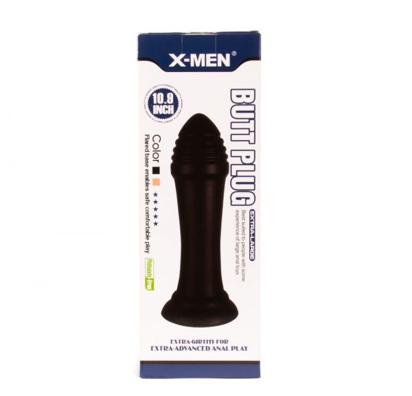 X-MEN 10.9 inch Butt Plug Black #1 | ViPstore.hu - Erotika webáruház