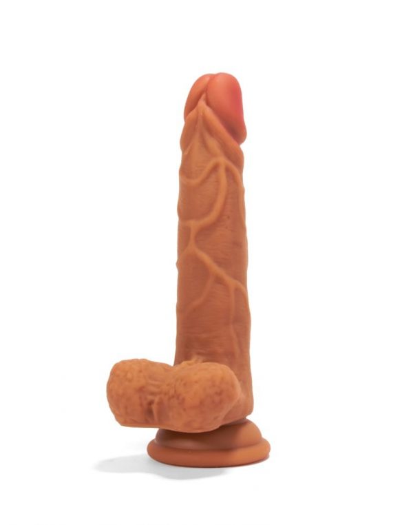 XMEN 7.6 inch Double Layer Silicon Dildo Brown #5 | ViPstore.hu - Erotika webáruház