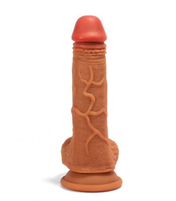 X-MEN 8.3 inch Double Layer Silicone Dildo Brown #4 | ViPstore.hu - Erotika webáruház