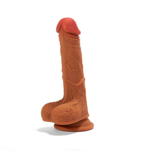 X-MEN 8.3 inch Double Layer Silicone Dildo Brown #5 | ViPstore.hu - Erotika webáruház