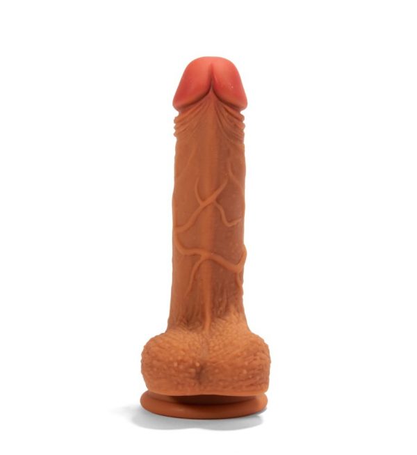 X-MEN 8.3 inch Double Layer Silicone Dildo Brown #6 | ViPstore.hu - Erotika webáruház