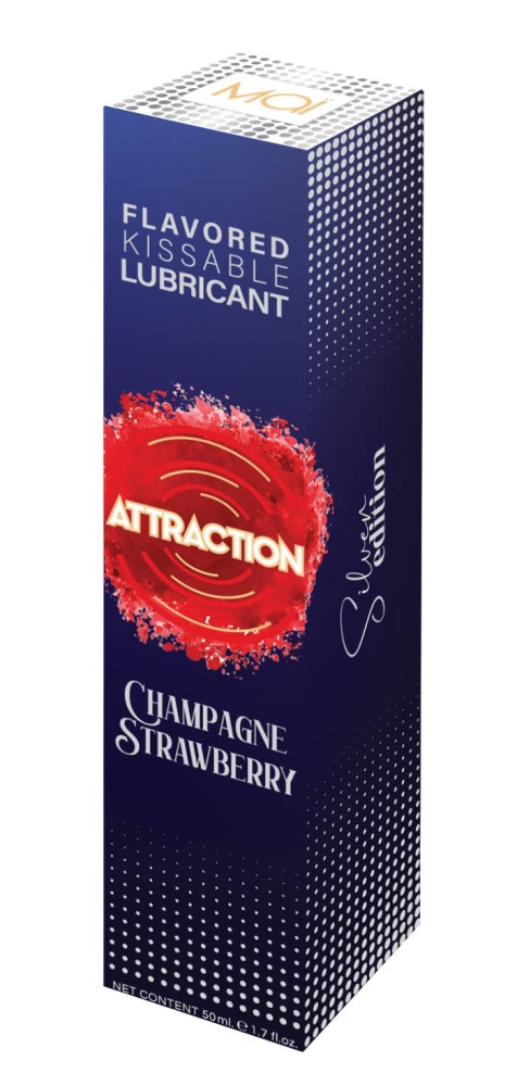 LUBRICANT ATTRACTION CHAMPAGNE STRAWBERRY 50 ML #1 | ViPstore.hu - Erotika webáruház