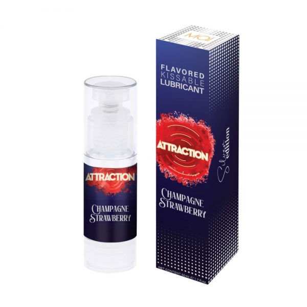 LUBRICANT ATTRACTION CHAMPAGNE STRAWBERRY 50 ML #3 | ViPstore.hu - Erotika webáruház