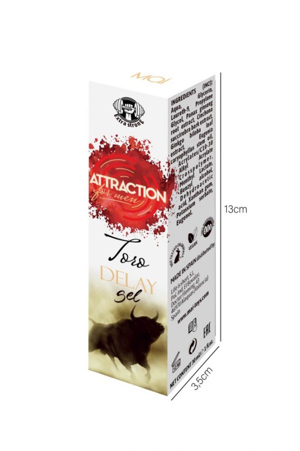 RETARDING GEL ATTRACTION TORO 30 ML ViPstore.hu - Erotika Webáruház - Szexshop
