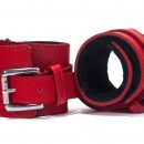 Hand Cuffs Grain Leather Red/Black #1 | ViPstore.hu - Erotika webáruház