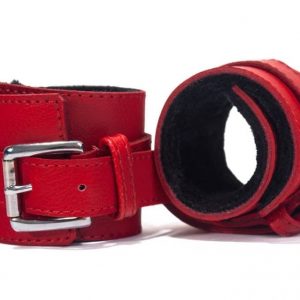 Hand Cuffs Grain Leather Red/Black ViPstore.hu - Erotika Webáruház - Szexshop
