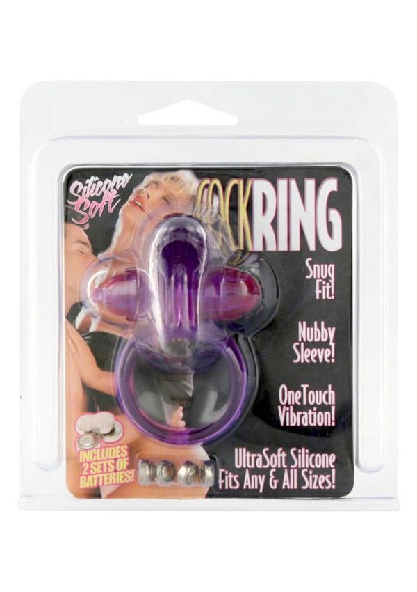 Rabbit Silicone Vibrating Cockring Purple #2 | ViPstore.hu - Erotika webáruház