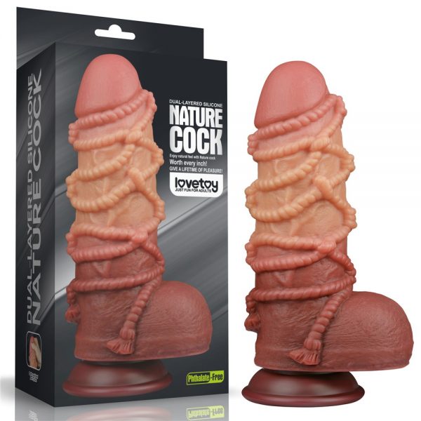 9.5'' Dual layered Platinum Silicone Cock with Rope #1 | ViPstore.hu - Erotika webáruház