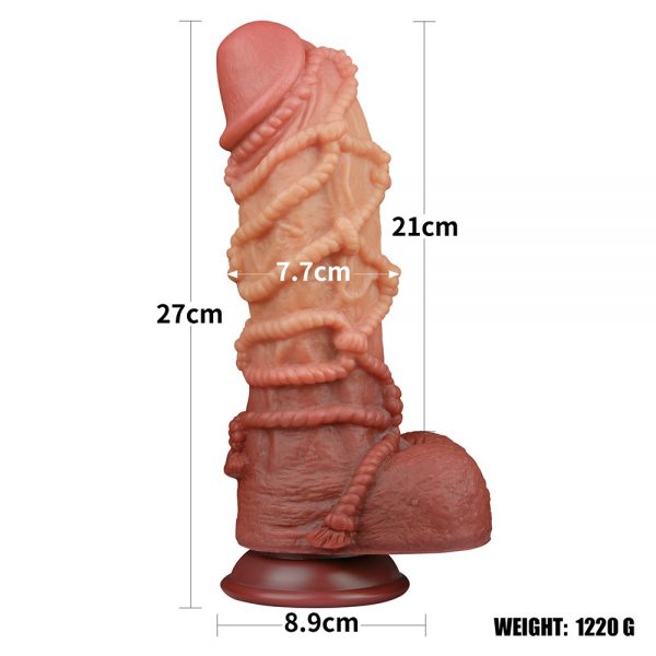 10.5'' Dual layered Platinum Silicone Cock with Rope #5 | ViPstore.hu - Erotika webáruház