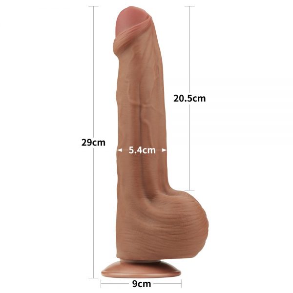 11.5'' King Sized Sliding Skin Dual Layer Dong Brown ViPstore.hu - Erotika Webáruház - Szexshop 7