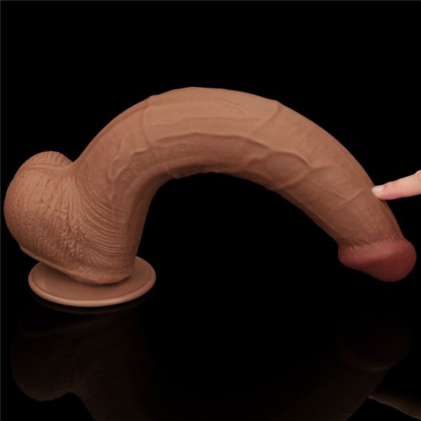 13.5'' King Sized Sliding Skin Dual Layer Dong Brown ViPstore.hu - Erotika Webáruház - Szexshop 2