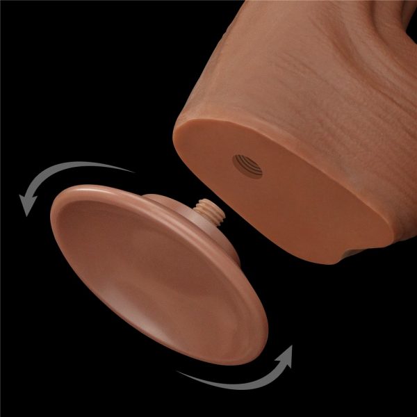 11.5'' King Sized Sliding Skin Dual Layer Dong Brown #4 | ViPstore.hu - Erotika webáruház