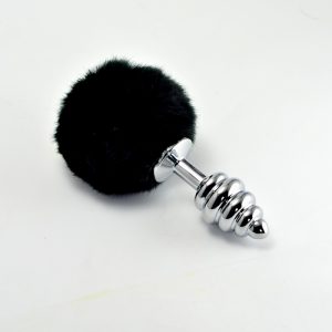Spiral Pompon Metal Plug Black ViPstore.hu - Erotika Webáruház - Szexshop