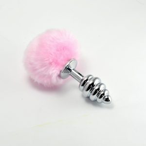 Spiral Pompon Metal Plug Pink #1 | ViPstore.hu - Erotika webáruház