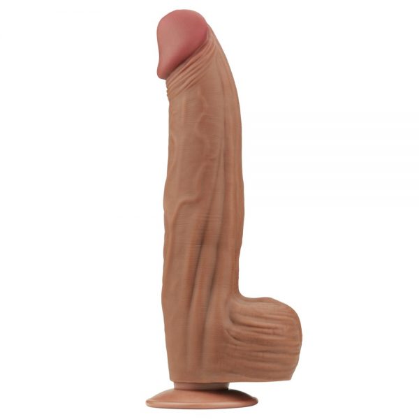 12'' King Sized Sliding Skin Dual Layer Dong Brown #8 | ViPstore.hu - Erotika webáruház