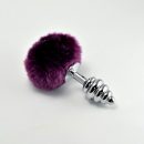 Spiral Pompon Metal Plug Purple #1 | ViPstore.hu - Erotika webáruház
