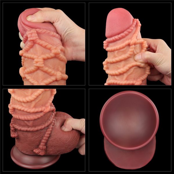 9.5'' Dual layered Platinum Silicone Cock with Rope #2 | ViPstore.hu - Erotika webáruház