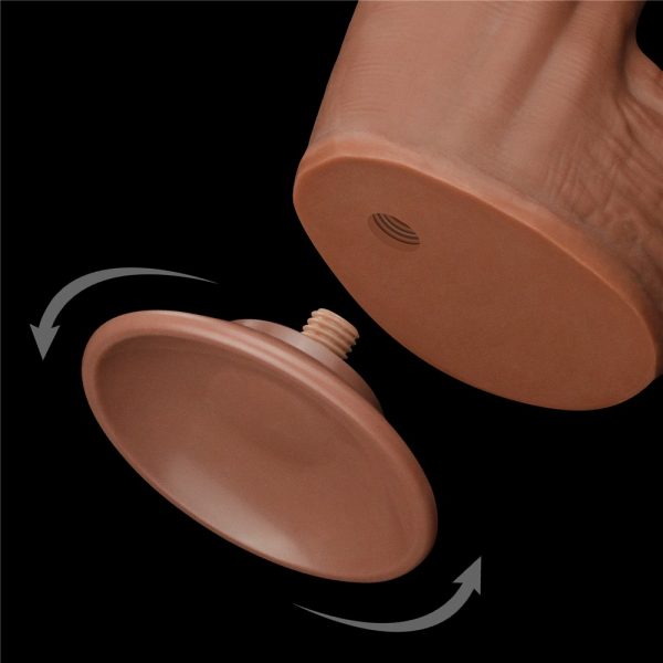 12'' King Sized Sliding Skin Dual Layer Dong Brown #4 | ViPstore.hu - Erotika webáruház