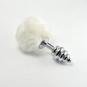 Spiral Pompon Metal Plug White ViPstore.hu - Erotika Webáruház - Szexshop