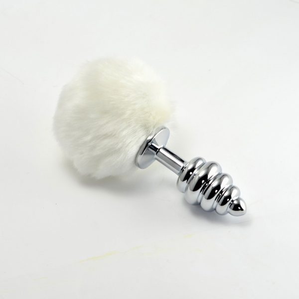 Spiral Pompon Metal Plug White ViPstore.hu - Erotika Webáruház - Szexshop