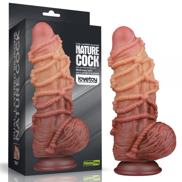 9.5'' Dual layered Platinum Silicone Cock with Rope #1 | ViPstore.hu - Erotika webáruház