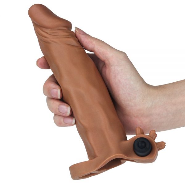 Pleasure X-Tender Vibrating Penis Sleeve #3 brown #2 | ViPstore.hu - Erotika webáruház