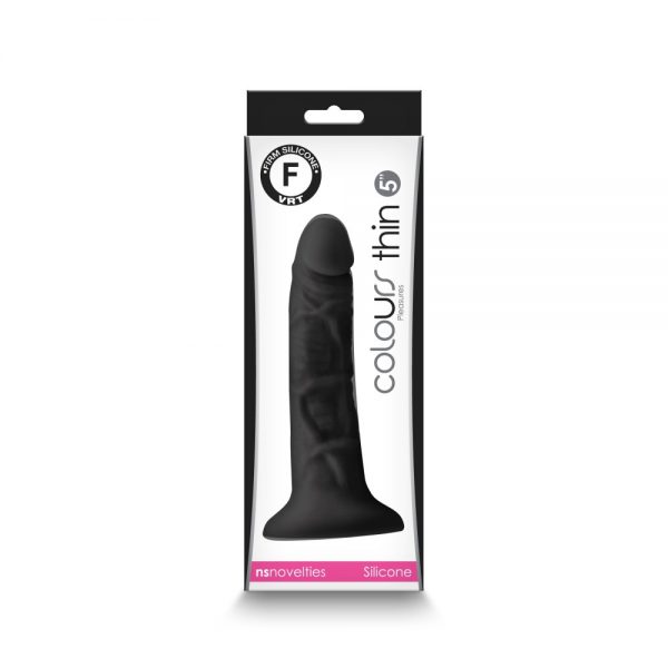 Colours - Pleasures - Thin 5" Dildo - Black #2 | ViPstore.hu - Erotika webáruház