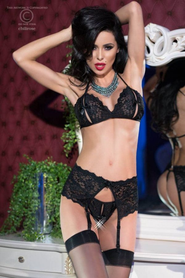 CR 4220 S Black Open Bra 3 pc Set ViPstore.hu - Erotika Webáruház - Szexshop 6