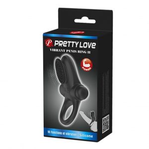 Pretty Love Vibrant Penis Ring 2 Black #1 | ViPstore.hu - Erotika webáruház